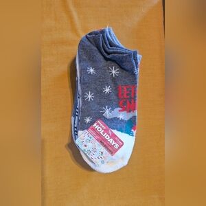 10 Pair Holiday Themed No-Show Socks
